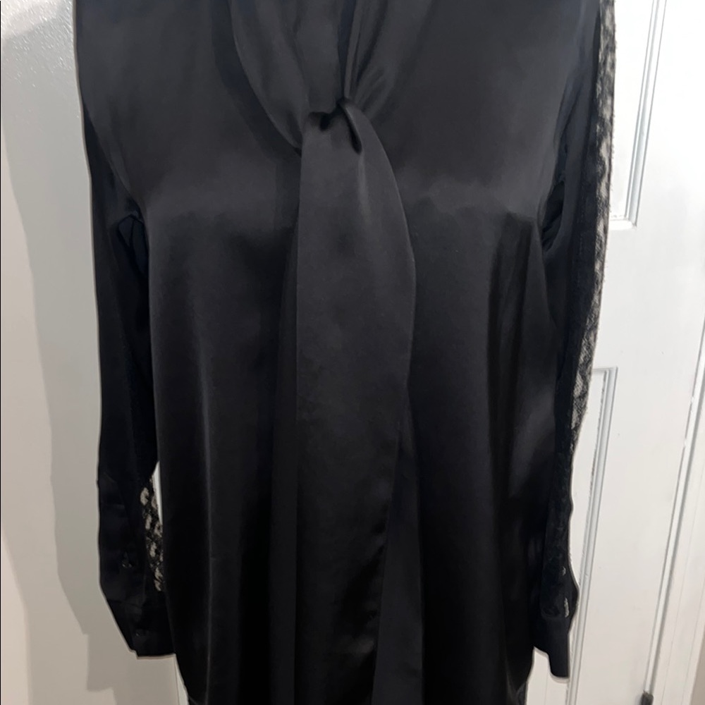 Stella McCartney Black Tie Front Blouse